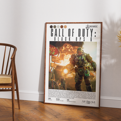 Black Ops 6 2024 FPS poster — Treyarch Gulf War 1991 omnimovement campaign wall art print UK