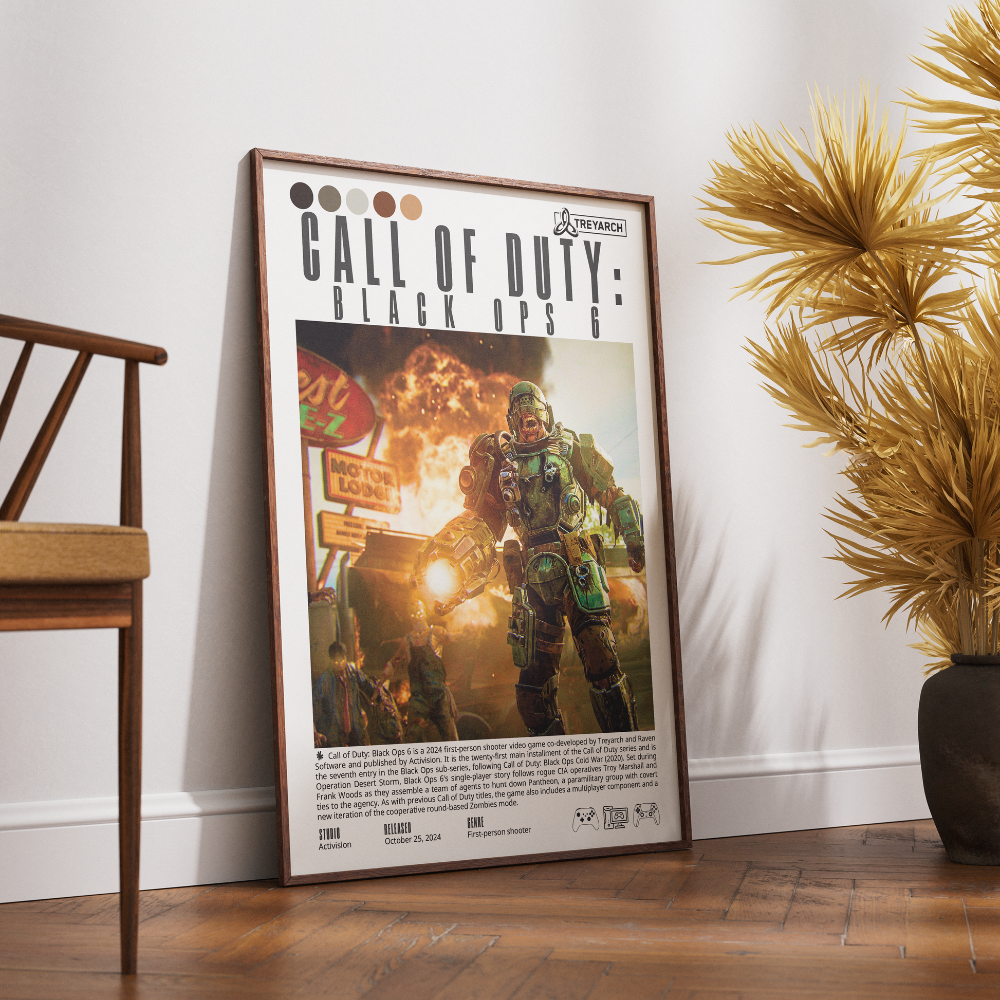 Black Ops 6 2024 FPS poster — Treyarch Gulf War 1991 omnimovement campaign wall art print UK