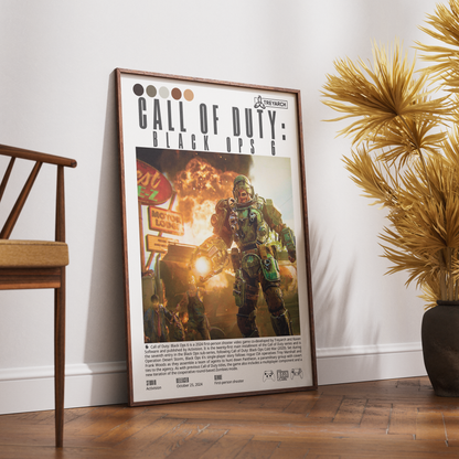 Black Ops 6 2024 FPS poster — Treyarch Gulf War 1991 omnimovement campaign wall art print UK