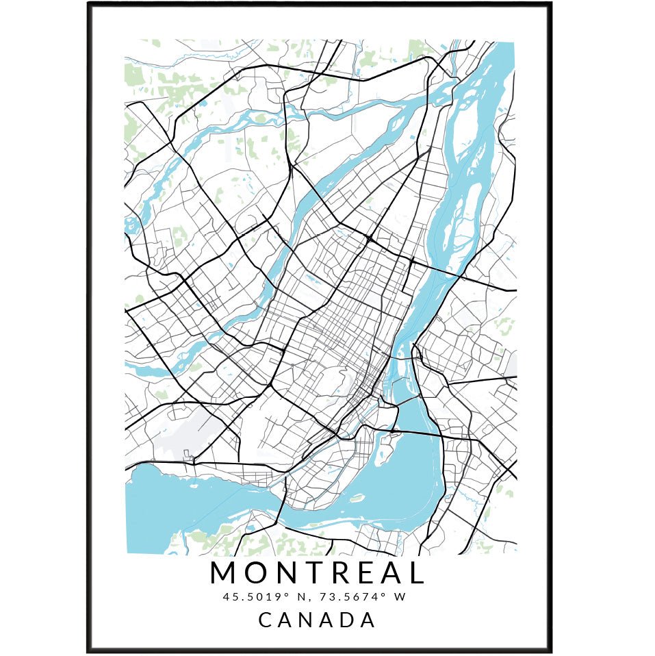 Montreal Map Print - 98typesCanada Maps