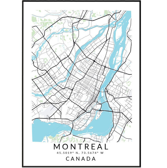 Montreal Map Print - 98typesCanada Maps