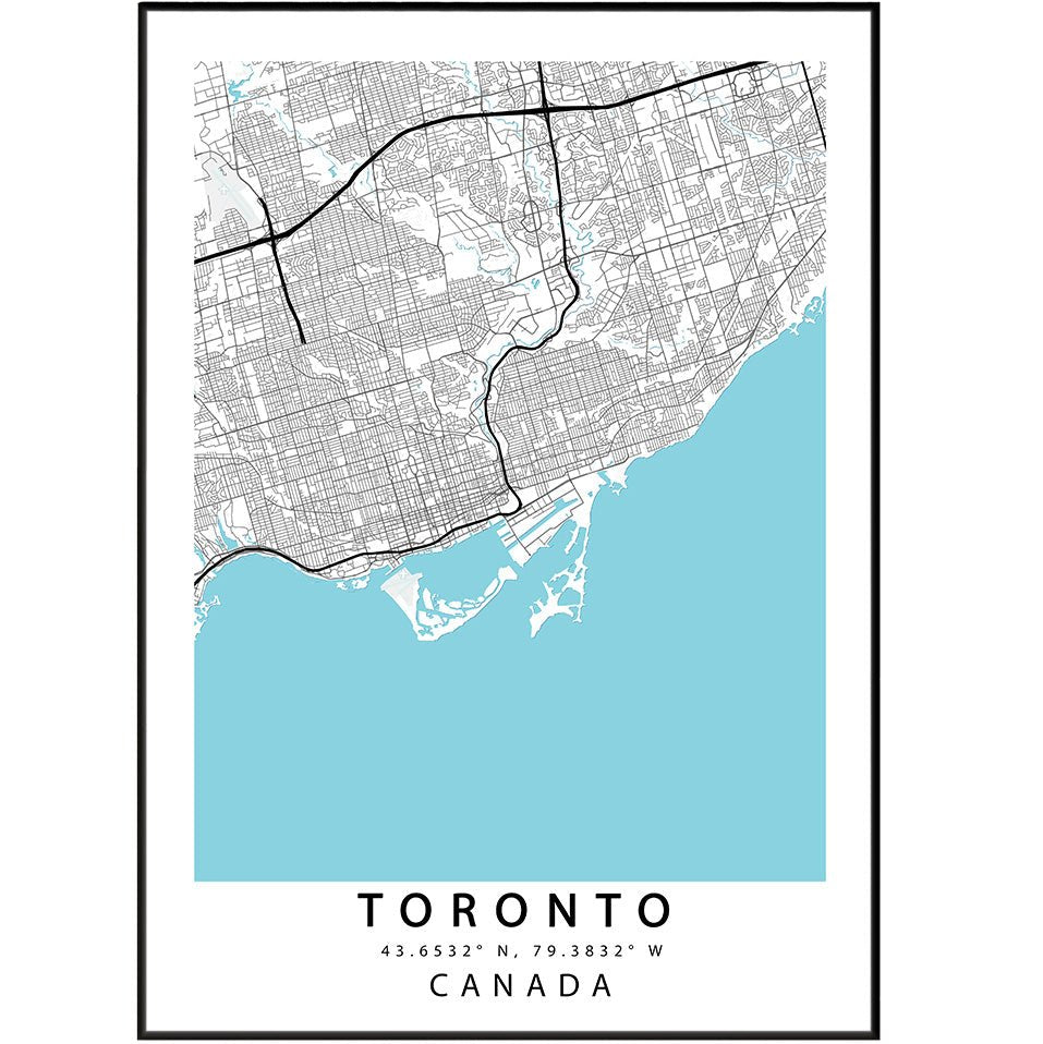 Toronto Ontario Map Print - 98typesCanada Maps