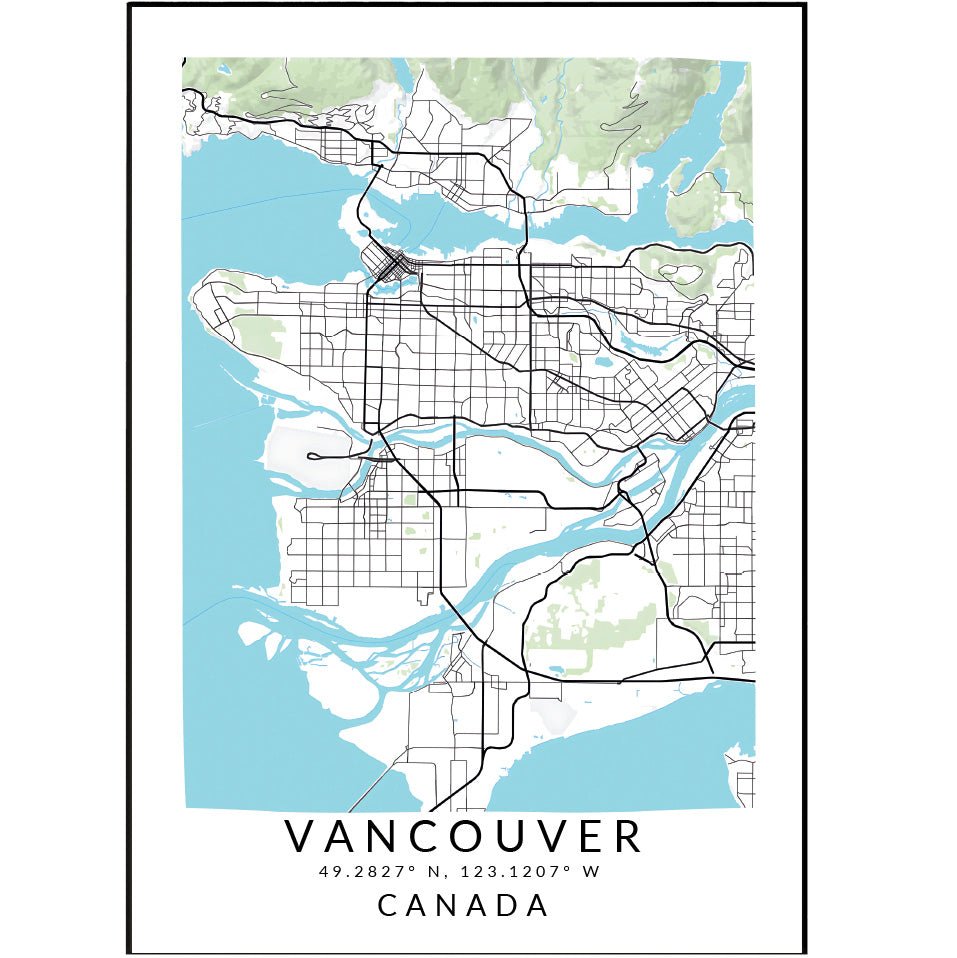 Vancouver Map Print - 98typesCanada Maps