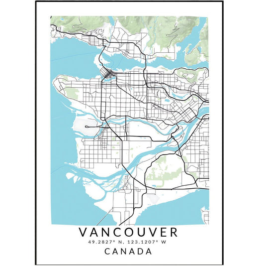 Vancouver Map Print - 98typesCanada Maps