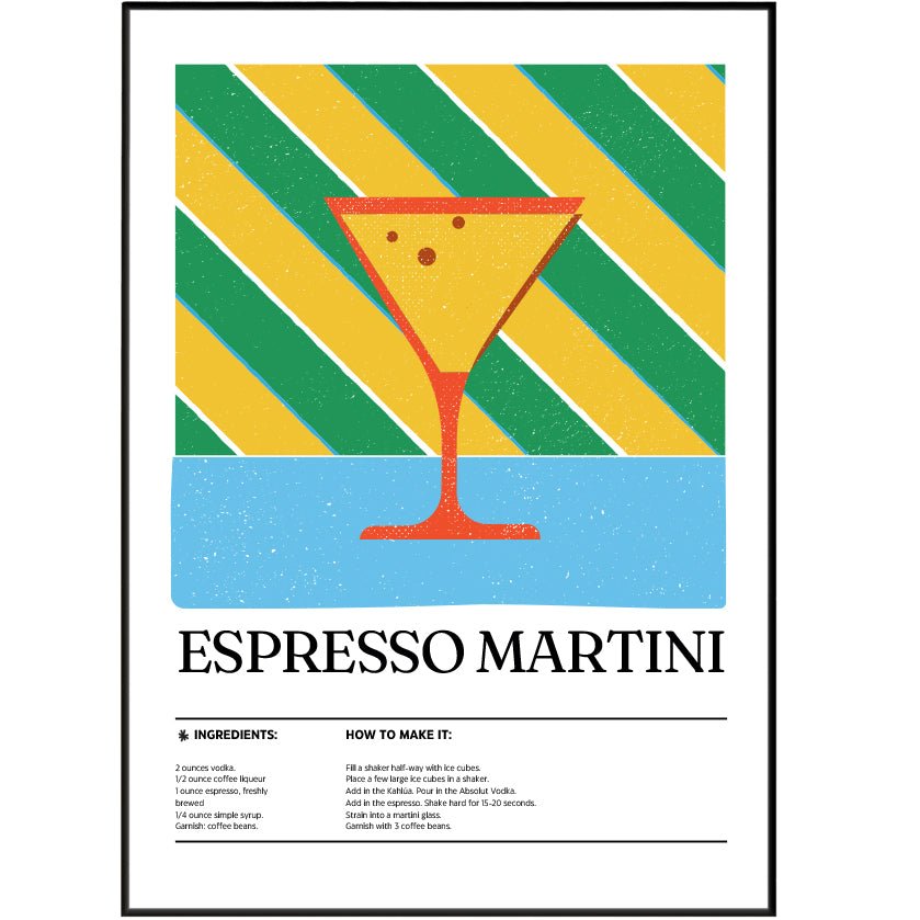 Espresso Martini Cocktail Posters - 98typesCocktail Recipes Posters