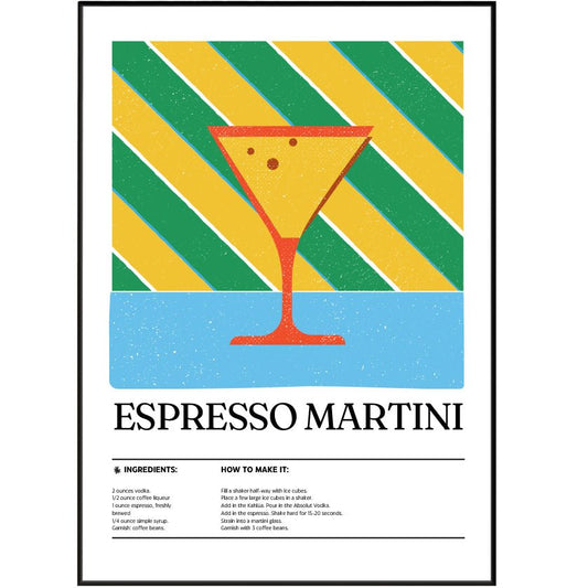 Espresso Martini Cocktail Posters - 98typesCocktail Recipes Posters