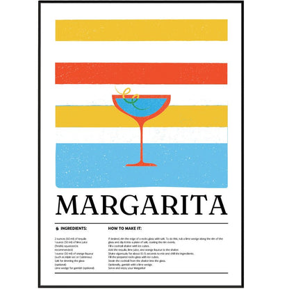 Margarita Cocktail Posters - 98typesCocktail Recipes Posters