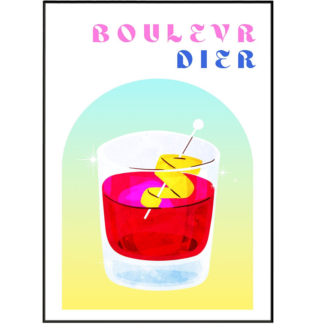 BOULEVRDIER COCKTAIL PRINT - 98typesCocktails