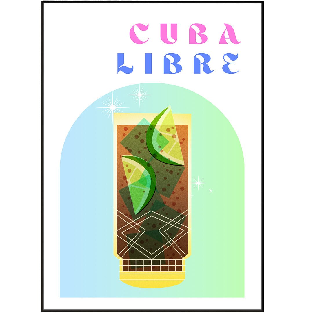 CUBA LIBRE COCKTAIL PRINT - 98typesCocktails