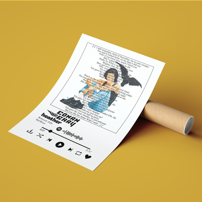 Conan Gray Heather song lyric print wall art UK music poster

