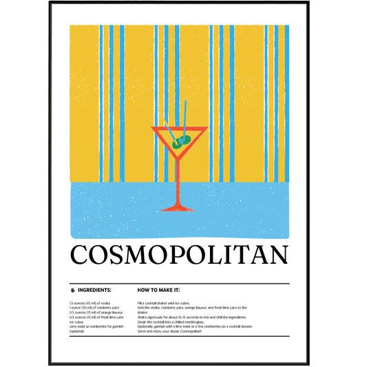 Cosmopolitan Cocktail Posters