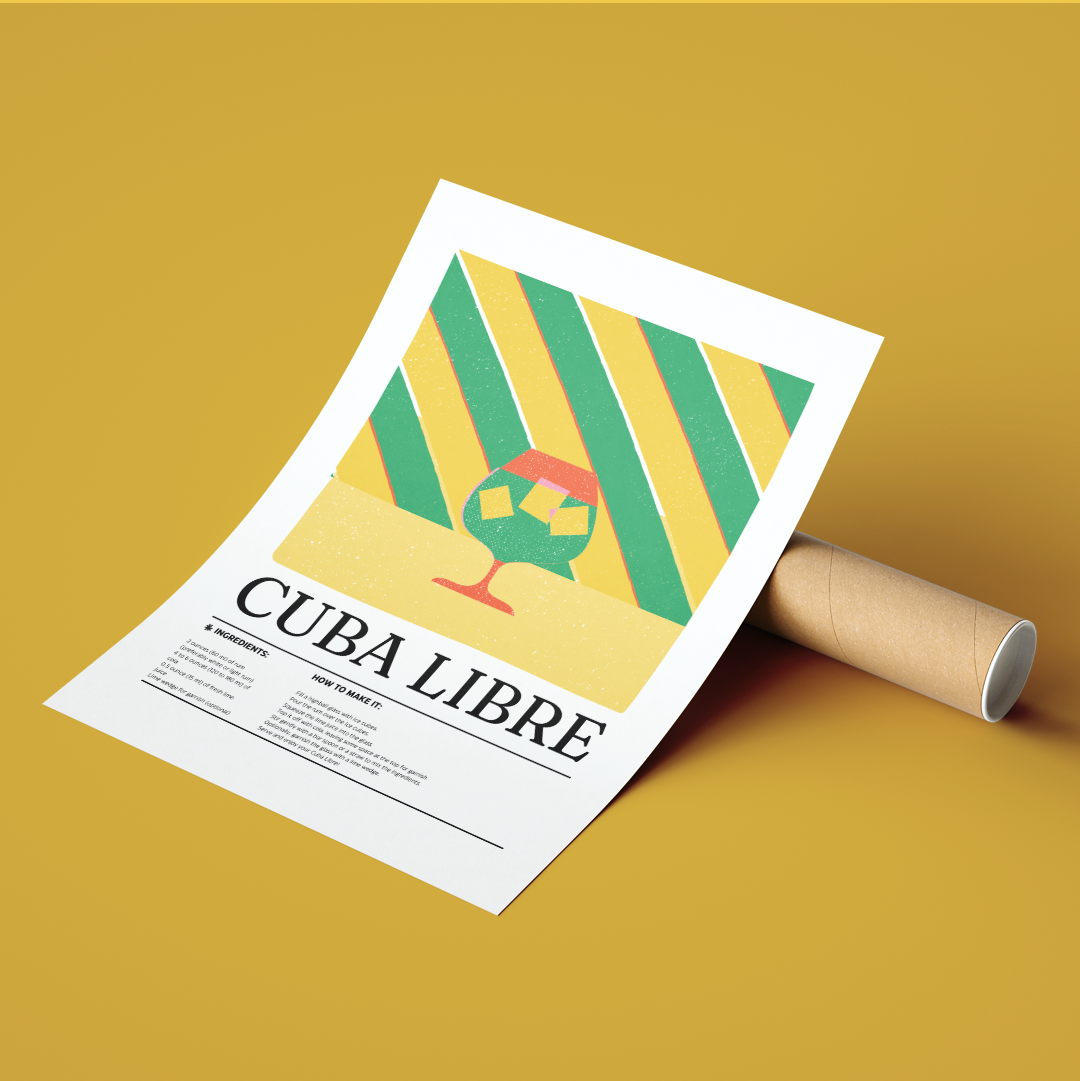 Cuba Libre Cocktail Posters