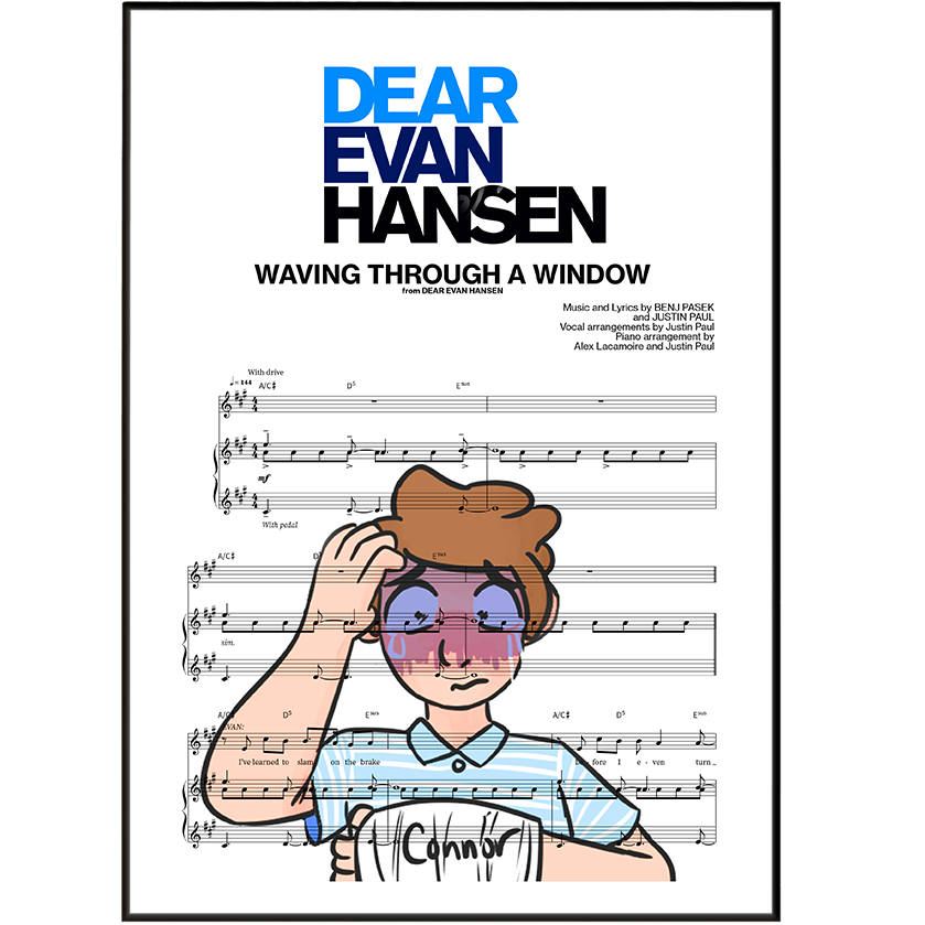 Dear Evan Hansen – Waving Through a Window Music Poster - 98types