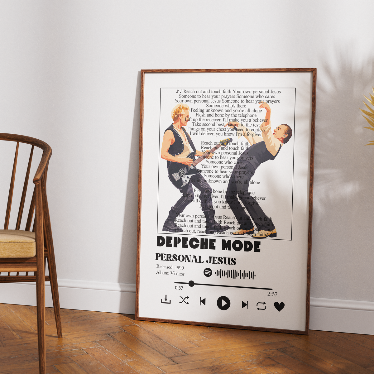 Depeche Mode Personal Jesus song lyric print wall art by 98types