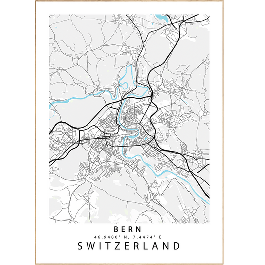 Bern Street Map Posters - 98typesEurope Maps