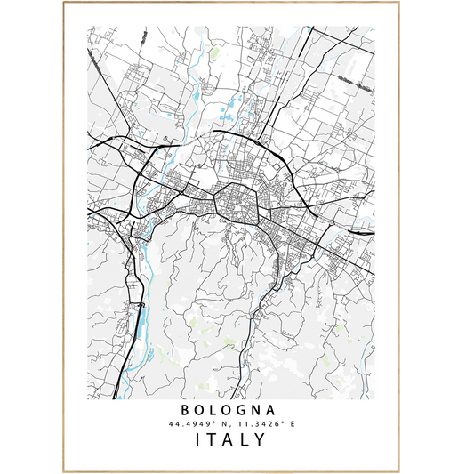 Bologna Street Map Posters - 98typesEurope Maps