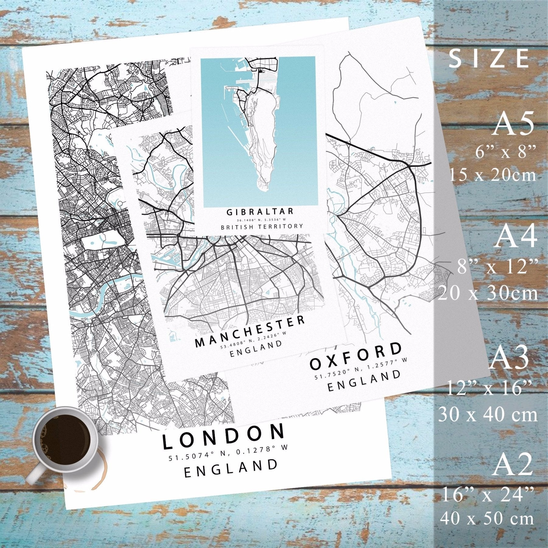 Florence Street Map Posters - 98typesEurope Maps
