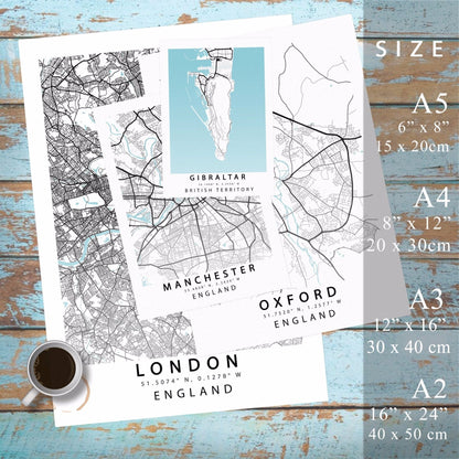 Florence Street Map Posters - 98typesEurope Maps
