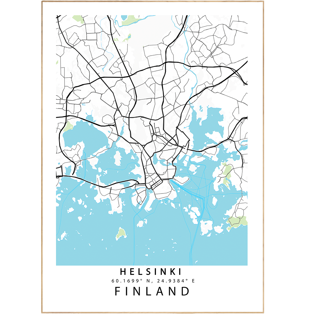 Helsinki Street Map Posters - 98typesEurope Maps