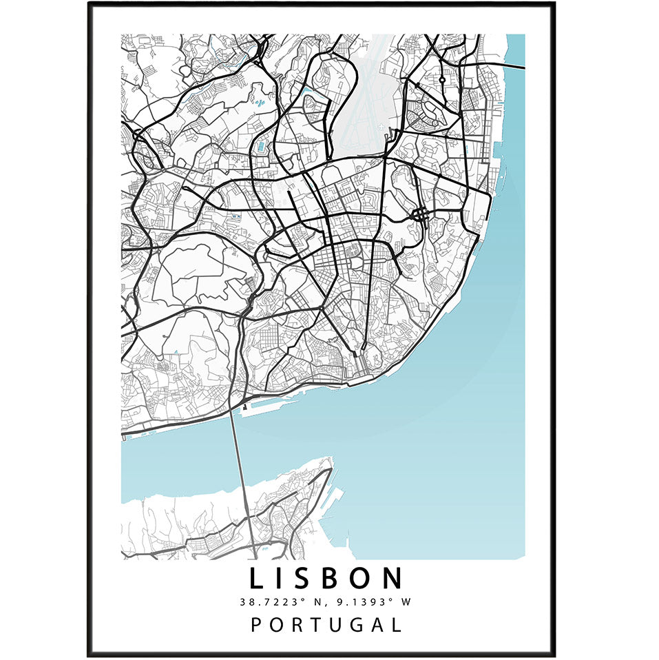 LISBON Map Print - 98typesEurope Maps