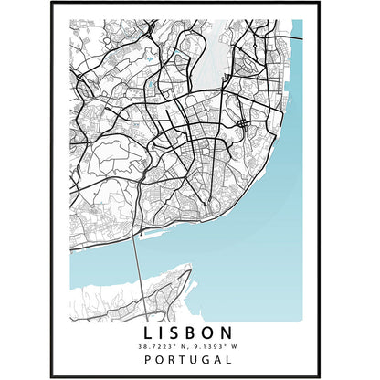 LISBON Map Print - 98typesEurope Maps