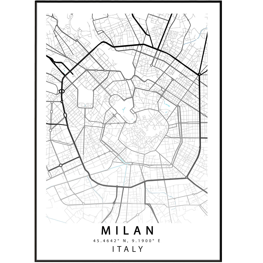 MILAN Italy Map Print - 98typesEurope Maps