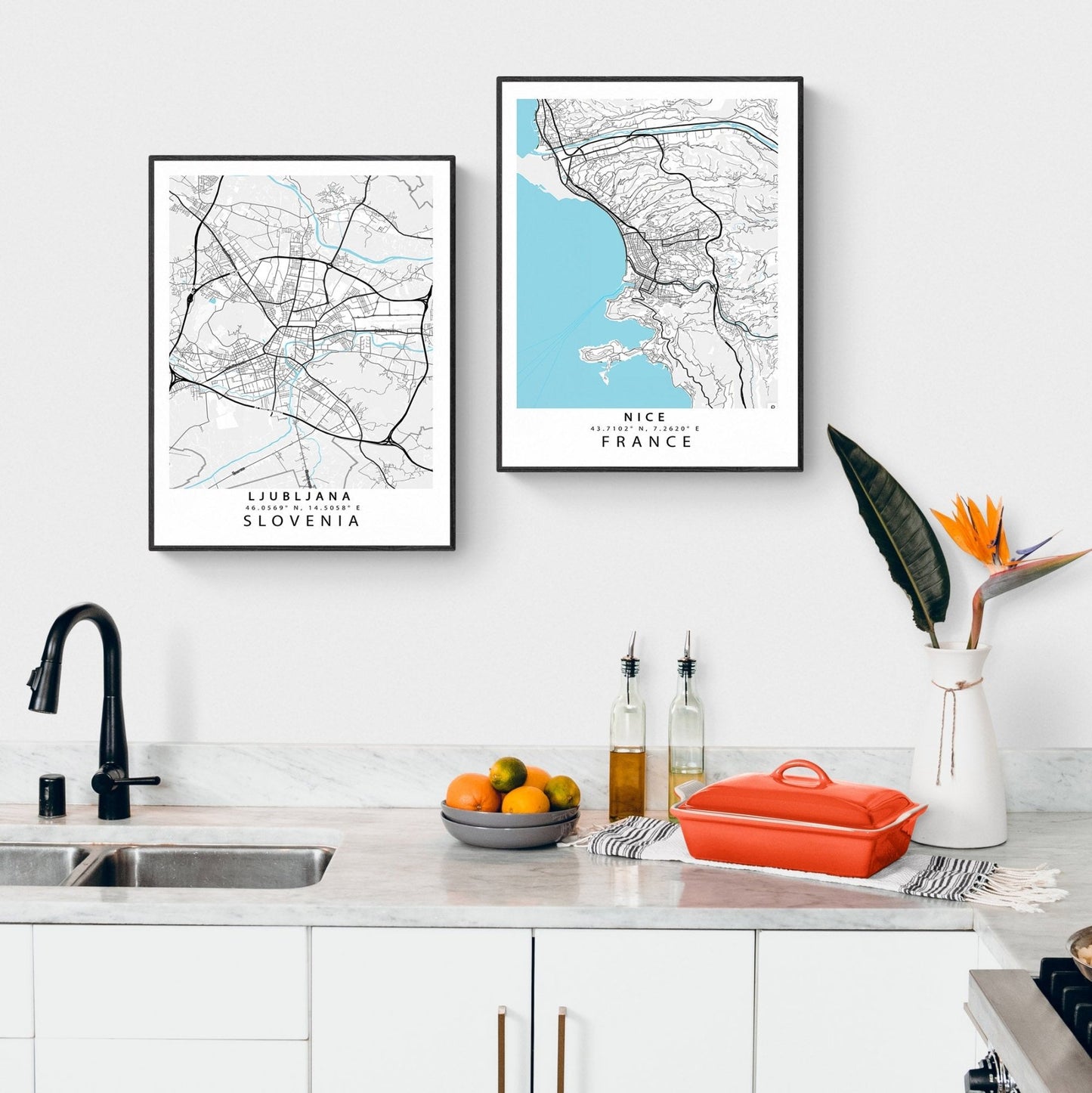 Nice Street Map Posters - 98typesEurope Maps