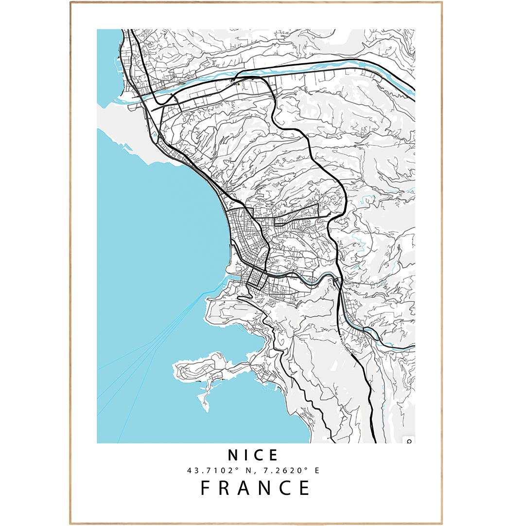 Nice Street Map Posters - 98typesEurope Maps