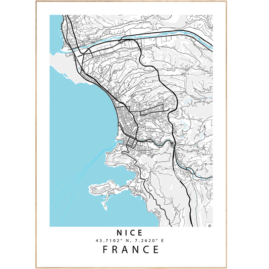 Nice Street Map Posters - 98typesEurope Maps