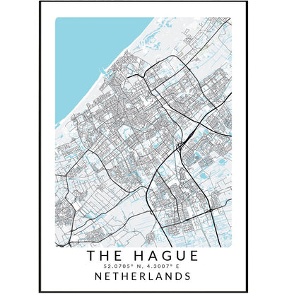 The Hague Netherlands Map Print - 98typesEurope Maps