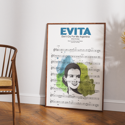 Evita – Don’t Cry for Me Argentina Musical Poster - 98types