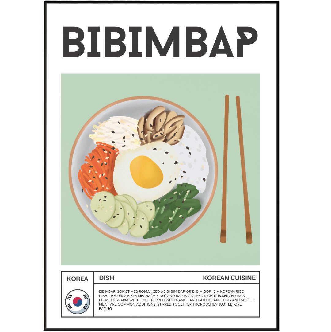 BIBIMBAP Wall Art Poster - 98typesFood Art