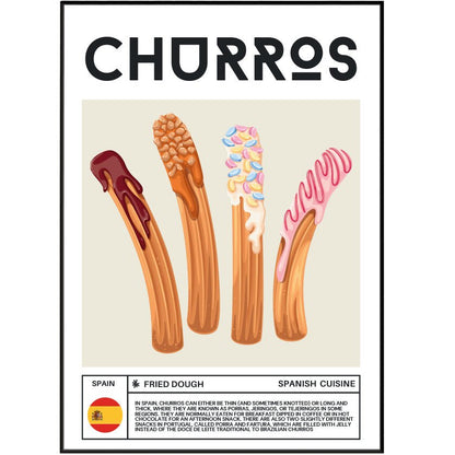 Churros Wall Art Posters - 98typesFood Art