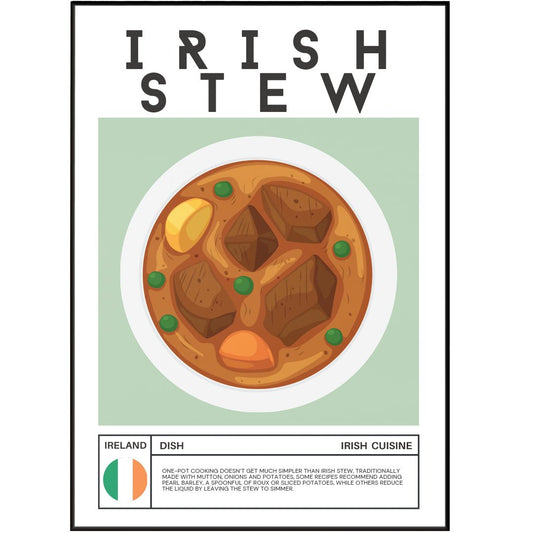 IRISH STEW Wall Art Poster - 98typesFood Art