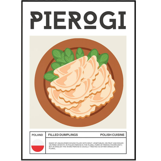 PIEROGI Wall Art Poster - 98typesFood Art