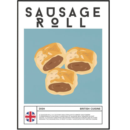 SAUSAGE ROLL Wall Art Poster - 98typesFood Art