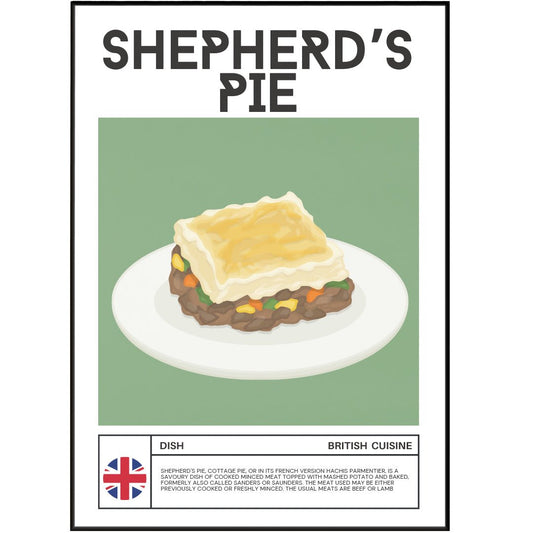 Shepherd's pie Wall Art Poster - 98typesFood Art