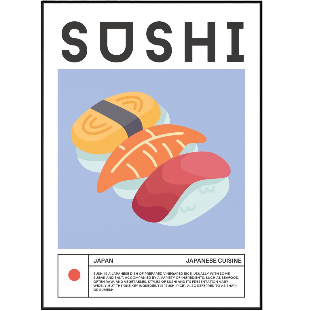 SUSHI Wall Art Poster - 98typesFood Art