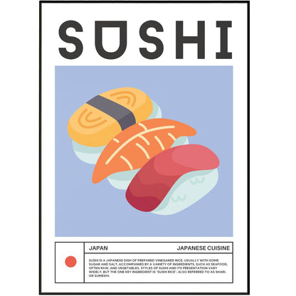 SUSHI Wall Art Poster - 98typesFood Art