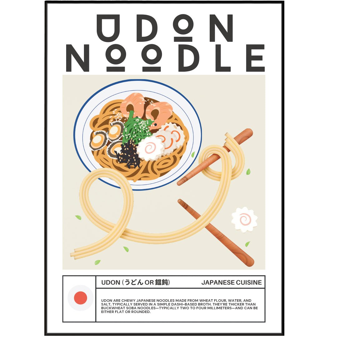 UDON NOODEL Wall Art Poster - 98typesFood Art