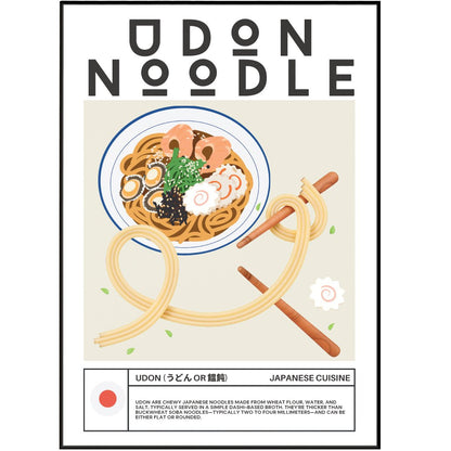 UDON NOODEL Wall Art Poster - 98typesFood Art