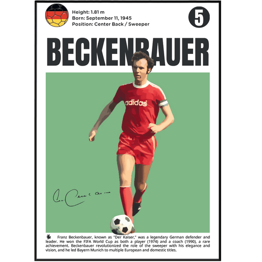 Beckenbauer Football Poster - 98typesFootball Posters