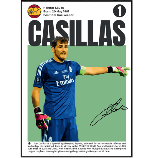 Casillas 3 Football Posters - 98typesFootball Posters