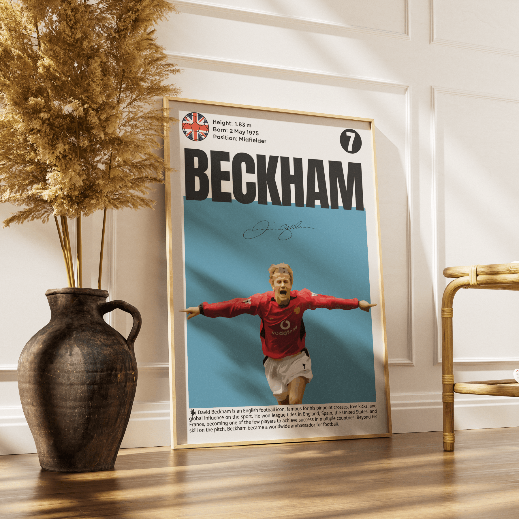 David Beckham Football Poster - 98typesFootball Posters