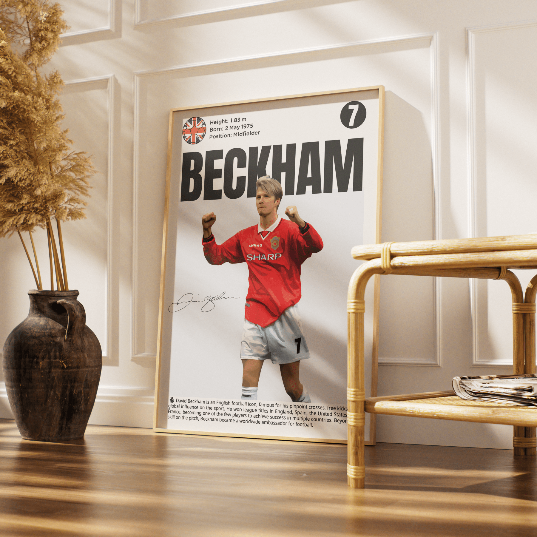 David Beckham N 7 Football Poster - 98typesFootball Posters