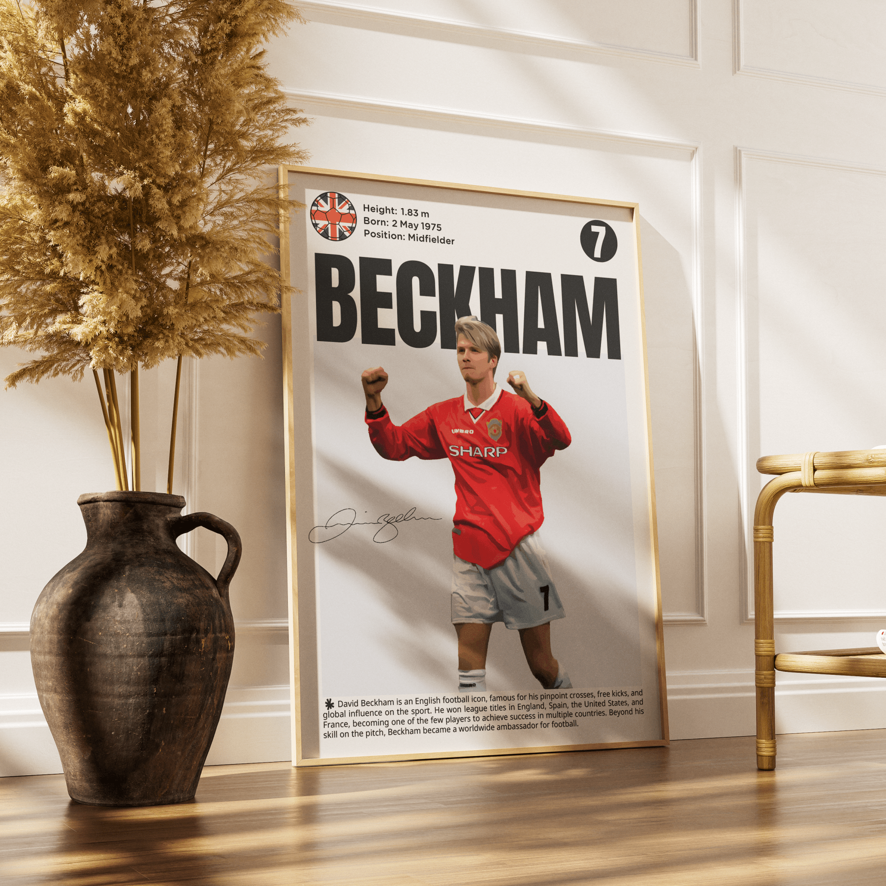David Beckham N 7 Football Poster - 98typesFootball Posters