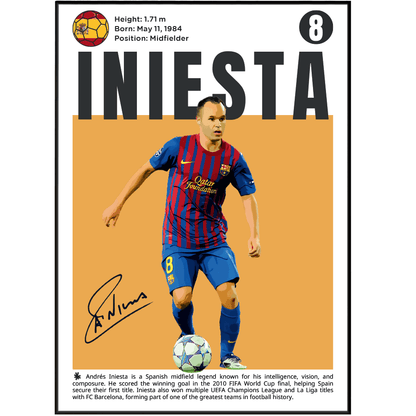 Iniesta Football Posters - 98typesFootball Posters