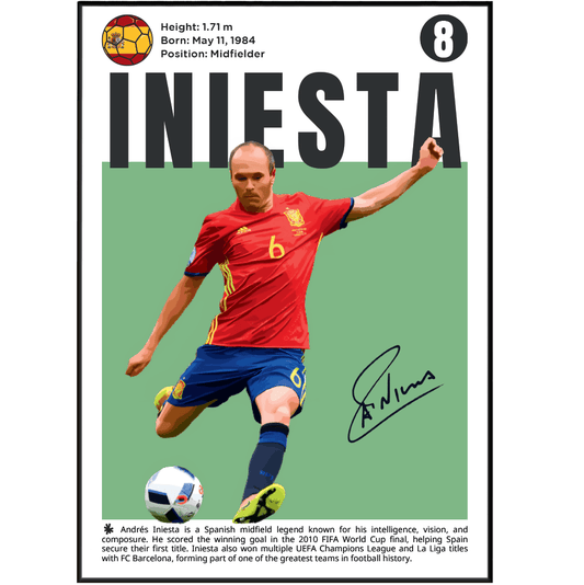 Iniesta N8 Football Posters - 98typesFootball Posters