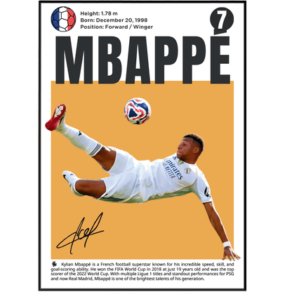 Kylian Mbappé N7 Football Posters - 98typesFootball Posters
