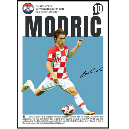Luka Modrić N10 Football Poster - 98typesFootball Posters